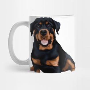 Cute Rottweiler Drawing Mug